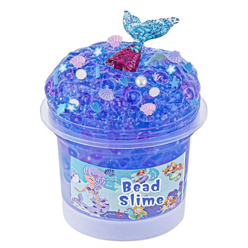 Mermaid Fishbowl Bead Slime, Nicht Klebriger Crunchy Schleim, Schleim-Partygeschenke für Kinder, Slime Sensorisches Spielzeug, Mädchen und Jungen im Alter von 8–12 Jahren von Okaybee