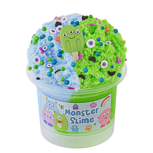 Monster Blue & Green Cloud Slime, Schleim-Partygeschenke für Mädchen und Jungen im Alter von 8–12 Jahren, Sensorisches Schleim Spielzeug, Weihnachts-, Geburtstags- und Hallowmas-Geschenk für Kinder von Okaybee