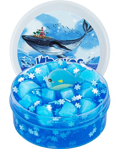Okaybee Blue Clear Slime, Nicht Klebriger Crunchy Schleim, Schleim-Partygeschenke für Kinder, Slime Sensorisches Spielzeug, Mädchen und Jungen im Alter von 8–12 Jahren von Okaybee