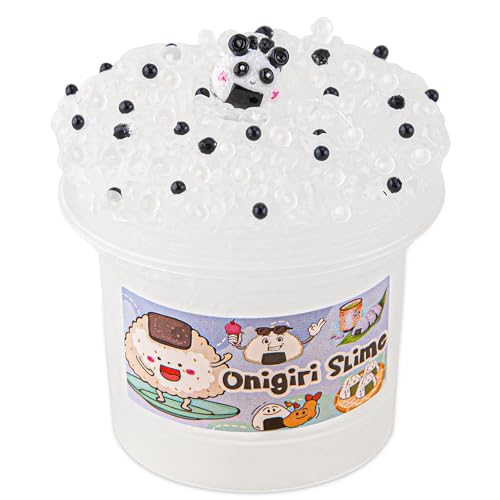 Onigiri Rice Bead Slime, Nicht Klebriger Crunchy Schleim, Schleim-Partygeschenke für Kinder, Slime Sensorisches Spielzeug, Mädchen und Jungen im Alter von 8–12 Jahren von Okaybee