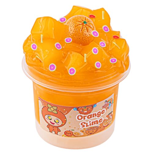 Orange Jelly Cube Crystal Slime, Schleim-Partygeschenke für Kinder, Slime Sensor Spielzeug, Geburtstagsgeschenk für Mädchen und Jungen im Alter von 8–12 Jahren von Okaybee