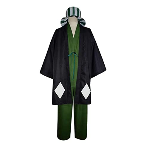 Okazaki Urahara Kisuke Cosplay Kostüm Kimono Uniform Halloween Outfit Anzug mit Hut, Urahara, Small von Okazaki