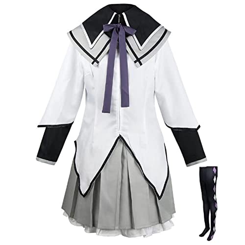 Puella Magi Madoka Magica Cosplay Kostüm Uniform Kleid Halloween Outfit für Frauen (S, Akemi Homura) von Okazaki