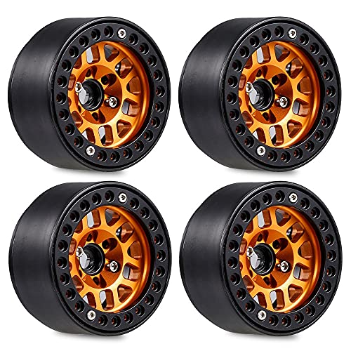 Okeeyseda 4 StüCke 1.9 Metall Perlenverschluss Rad Naben Felge für 1/10 RC Crawler Axial SCX10 90046 AXI03007 TRX4 RedCat D90,Orange Okeeyseda 4 StüCke 1.9 Metall Perlenverschluss Rad Naben Felge für 1/10 RC Crawler Axial SCX10 90046 AXI03007 TRX4 RedCat D90,Orange von Okeeyseda