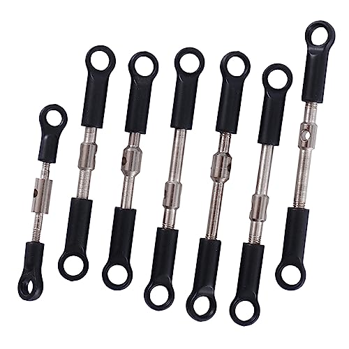 Okeeyseda 7Stck SpurstangengestäNge Vorne Hinten Servo Link Rod Set für 144001 144010 124016 124017 124019 RC Auto Ersatzteile von Okeeyseda