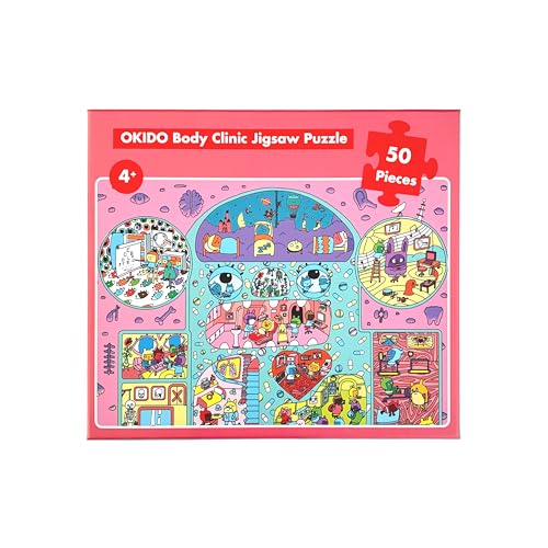 Okido 50 Teile Body Clinic Puzzle Premium Karton ab 4 Jahren Kinderpuzzles von Okido