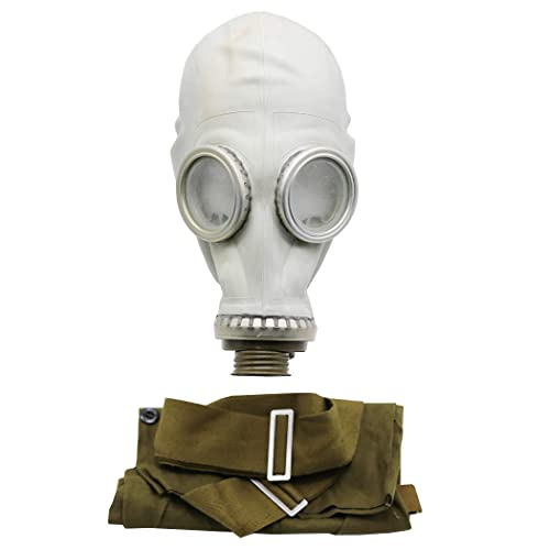 OldShop Gasmaske GP5 Set - Sowjetische Militär Gasmaske Replica Sammlerstück Set W/ Maske, Tasche - authentischer Look & Verschiedene Größen erhältlich Farbe: Grau | Größe: XS von OldShop