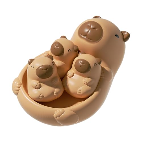 Badetiere | Mutter-Kind Tier Capybara Badespielzeug | Sensorisches Schwimmspielzeug Mit Interaktiven Funktionen Für Dusche, Pool & Badetiere | Mutter-Kind Tier Capybara Badespielzeug | Sensorisches Schwimmspielzeug Mit Interaktiven Funktionen Für Dusche, Pool & von Oldmoom
