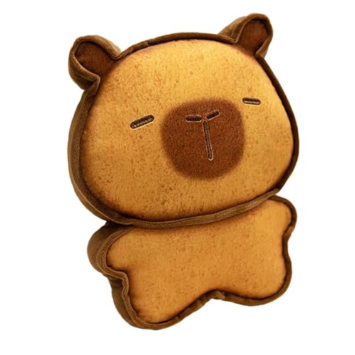 Oldmoom Backgefülltier, Brotgefüllte Tier - Schöne Toast Cat Plush Capybara Puppe,Traurige/glückliche Ausdruck Puppenkissen Anhänger Raum für Autodekoration von Oldmoom