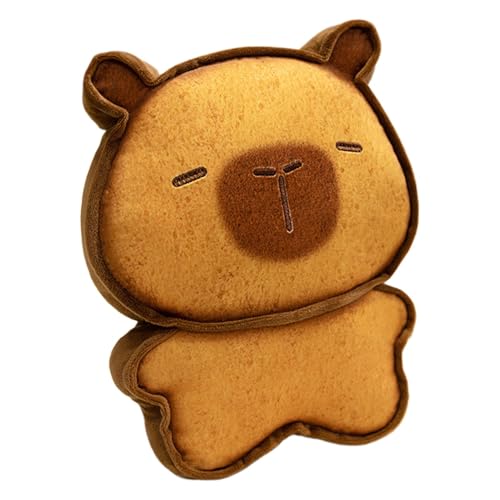 Oldmoom Capybara gefülltes Kissen, Capybara Plüsch -Wurfkissen | Cartoon Toast Capybara Stuffed Decor,Schönes Aussehen Plüsch Tierspielzeug für Kinderzimmer, Auto, Schlafzimmer, Couch, Wohnzimmer von Oldmoom