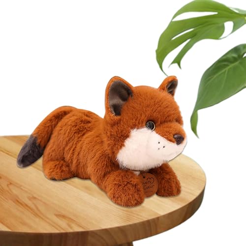 Oldmoom Fuchs Stofftier,Stofffuchs - Stofftierspielzeug - Kuscheliges Tierkissen für und Mädchen, kuschelige Plüschtiere für die Heimdekoration von Oldmoom