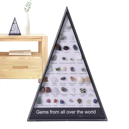 Oldmoom Rock and Mineral Kit – Mineralerziehungs-Set – Echter und Kristall-Rock mit Vitrine Sammlung für Kinder Bildung von Oldmoom