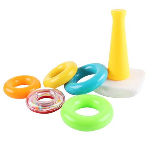 Stapelspielzeug für Babys, bunt, stapelbare Ringe, Spielzeug für 6 Monate und mehr, Mädchen, Familie, Krippe, Reise, Innen- und Außenbereich Stapelspielzeug für Babys, bunt, stapelbare Ringe, Spielzeug für 6 Monate und mehr, Mädchen, Familie, Krippe, Reise, Innen- und Außenbereich von Oldmoom