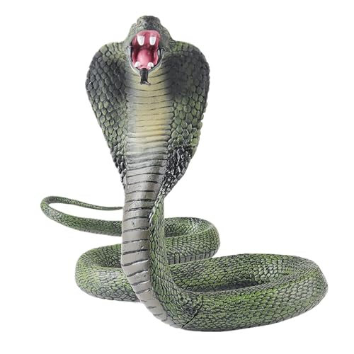 Toy Snake, Cobra Toy - Große realistische Schlangenfigur | Safari Animalfigur, gruselige Party -Trick -Gag, Halloween -Streichprops, lustige knifflige Spielzeuge für Leckerbsen Taschen von Oldmoom