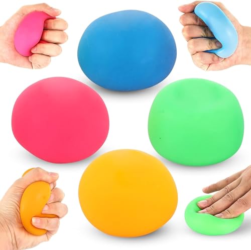 OleOletOy Stressball, Anti Stress Ball Knetball Slow Rising Quatsch Sensory Fidget Fun Toy, Massagebälle Handtrainer, Wurfball Spielzeug für Kinder und Erwachsene (4) von OleOletOy