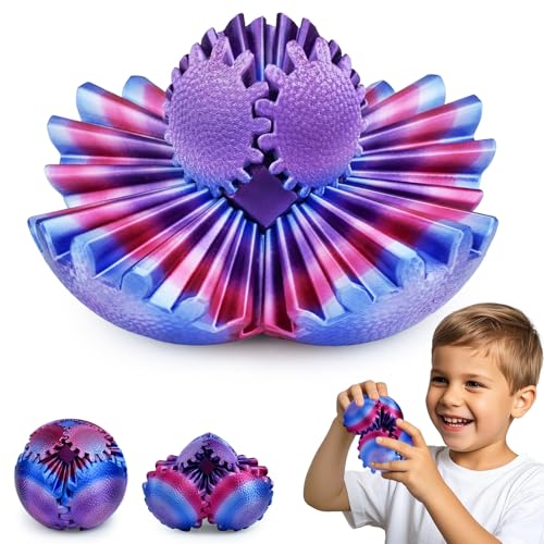 Gear Ball Fidget Spielzeug für Kinder Erwachsene 3D Gedruckt Stressabbau Zahnrad Kugel Büro Weihnachten Ostergeschenke Geburtstagsgeschenke Sensorisches Spielzeug(Beerenmix,6cm) von Olee Odee