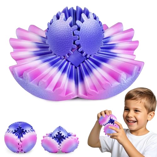 Gear Ball Fidget Spielzeug für Kinder Erwachsene 3D Gedruckt Stressabbau Zahnrad Kugel Büro Weihnachten Ostergeschenke Geburtstagsgeschenke Sensorisches Spielzeug(Orchidee,6cm) von Olee Odee