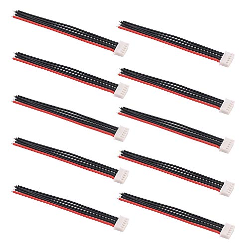 OliRC 10 St.10 cm JST-XH 4S Balance Stecker Verbinder Adapter Führen Draht 22awg Silikon Kabel für RC Lipo Batterie ladegerät (C124-10) von OliRC