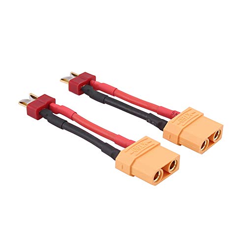 OliRC 2 St. Männlichen Deans T Plug zu Weiblich XT90 Verbinder Adapter mit 14awg 5cm Draht(C102-2) von OliRC