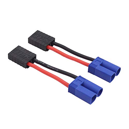 OliRC 2 St. Männlichen EC5 zu Weiblich TRX Verbinder Adapter mit 14awg 5cm Draht(C112-2) von OliRC