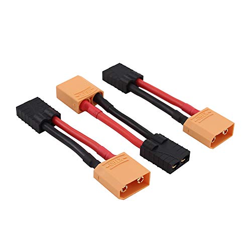 OliRC 3 St. XT90 Männlichen zu Traxxas TRX Weiblich Stecker Adapter Kabel - 12awg 5cm Draht (C49-3) von OliRC