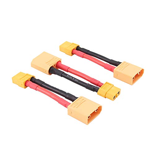 OliRC 3 St. XT90 Männlichen zu XT60 Weiblich RC Verbinder Adapter mit 12awg 5cm Draht(C86-3) von OliRC