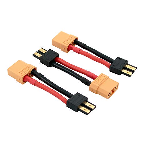 OliRC 3 St. XT90 Weiblich zu Traxxas TRX Männlichen Stecker Adapter Kabel - 12awg 5cm Draht (C47-3) von OliRC