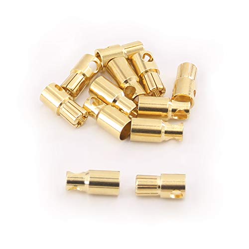 OliRC 6 Paare 6.0mm Vergoldete Männliche und Weibliche Bullet Banana Stecker Verbinder für DIY RC Batterie ESC Motor (C117-6) von OliRC