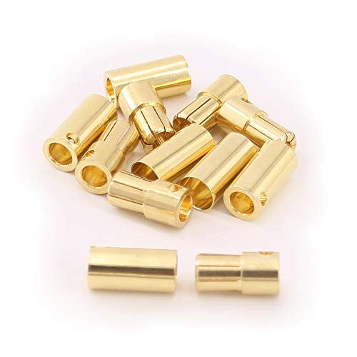 OliRC 6 Paare 6.5 mm Vergoldete Männliche und Weibliche Bullet Banana Stecker Verbinder für DIY RC Batterie ESC Motor (C118-6) von OliRC