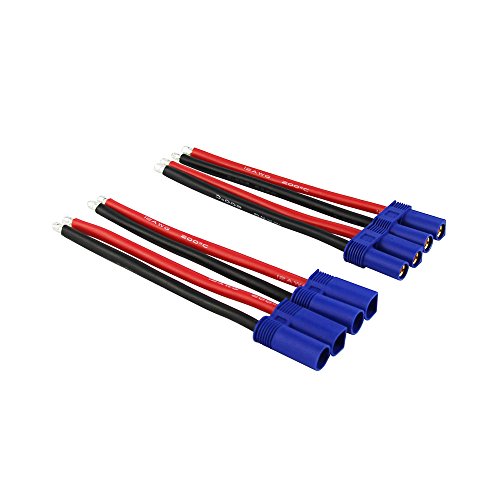 OliYin 2 Paar EC5 5,0mm Männlich Weiblich Bananenstecker mit 12awg Silikon Draht 3,93 Zoll RC Hobby Lipo Batterie von OliYin