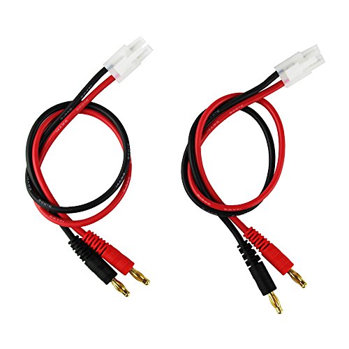 OliYin 2 stücke Compatible for Tamiya Stecker zu 4mm Bananenstecker Balance Ladekabel 14awg 11,8 Zoll 30 cm für RC Lipo Batterie von OliYin