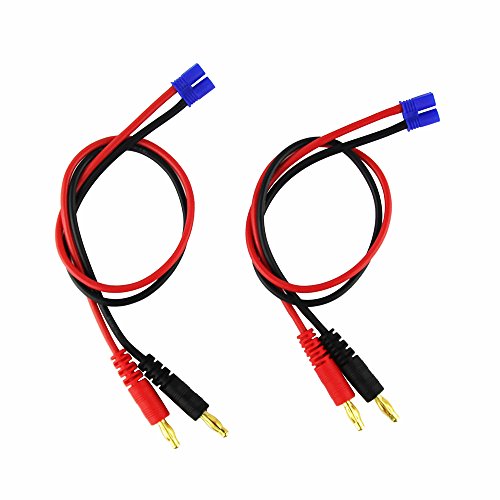 OliYin 2 stücke EC2 Stecker auf 4mm Bananenstecker Stecker Adapter ladekabel führen Test führt 16awg 11,8 Zoll für rc lipo Batterie (Packung 2) von OliYin