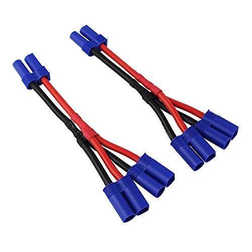 OliYin 2 stücke EC5 2-stecker auf 1-Weibliche Parallel Adapter Draht Kabel 12awg 3,93 in für RC LiPO Batterie (Packung von 2) von OliYin