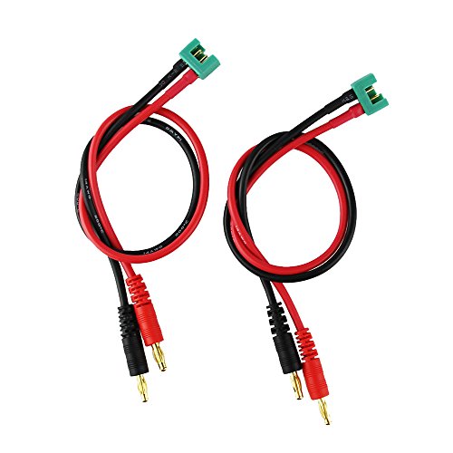 OliYin 2 stücke MPX Buchse auf 4mm Bananenstecker MPX Stecker 14awg 30 cm 11,8 Zoll Ladekabel Draht für FPV RC (Packung von 2) von OliYin