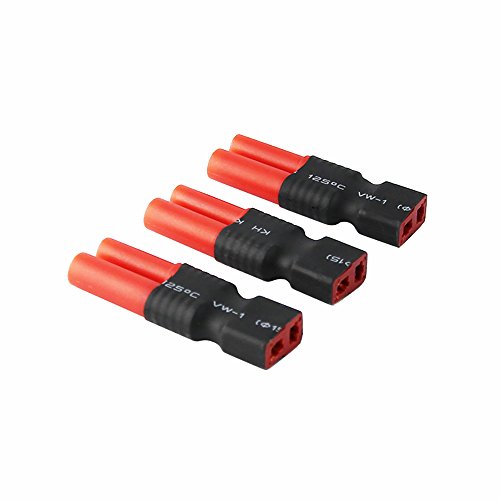 OliYin 3 stücke Männlich HXT 4,0mm zu Weiblich Deans Wireless Stecker Adapter 4,0mm 4mm 4 Kugel Für FPV RC Lipo Batterie (Packung von 3) von OliYin