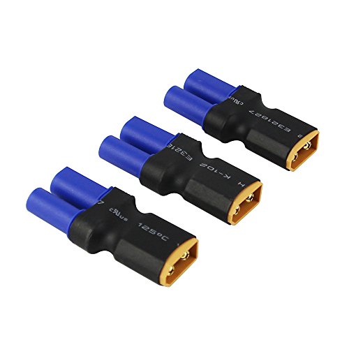 OliYin 3 stücke Männlich XT60 zu Weiblich EC5 Losi Stecker Adapter für RC LiPo (Packung 3) von OliYin