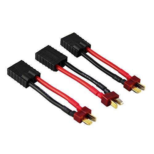 OliYin 3 stücke Männlichen Deans zu Weiblich TRX Stecker Adapter Ladegerät Kabel 14awg 5cm für Schrägstrich E Revo(Packung von 3) von OliYin