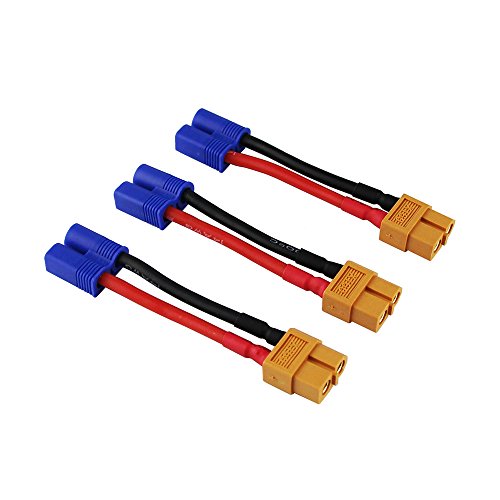 OliYin 3 stücke Männlichen EC3 zu Weiblich XT60 XT-60 Stecker Adapter Konverter Kabel 14awg 1.96in für RC Lipo Batterie (Packung von 3) von OliYin