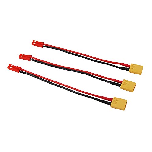 OliYin 3 stücke Männlichen XT-30 zu Männlichen JST Stecker Adapter XT30 20awg 3,93 Zoll für Turnigy Drone FPV Quad LED (Packung von 3) von OliYin