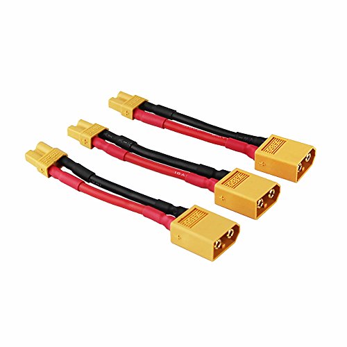 OliYin 3 stücke Männlichen XT-60 zu Weiblich XT-30 Stecker Adapter XT30 XT60 FPV Kabel 16awg 1,96 Zoll (Packung von 3) von OliYin