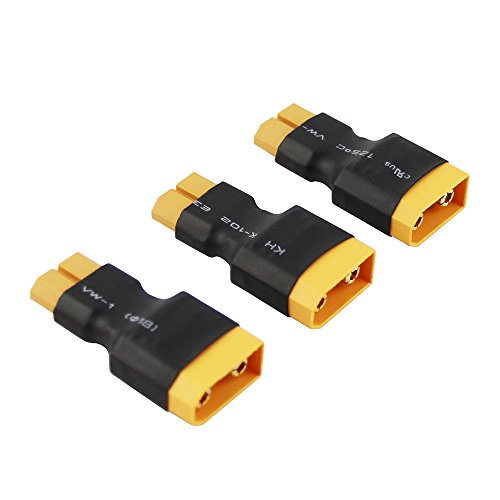 OliYin 3 stücke XT90 Stecker auf XT60 Buchse Konverter Adapter für LiPo Elektrisches Quad/ESC (Packung 3) von OliYin