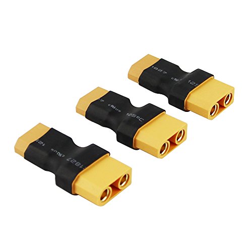 OliYin 3pcs Male XT60 to Female XT90 Connector Adapter XT-90 XT-60 for RC Battery(Pack of 3) von OliYin