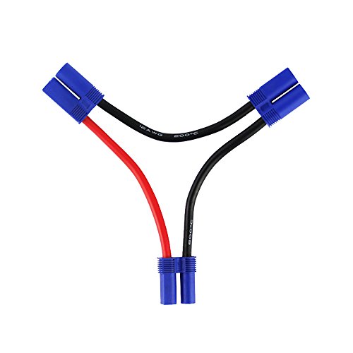 OliYin EC5 Serie Stecker 12AWG 2-Stecker 1-Female Seriell Verbindungskabel 3.93inch RC Batterie Lipo Stecker von OliYin