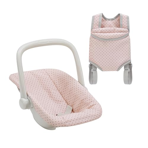 Olivia's Little World Polka Dot Princess Baby Doll Carrier & Car Seat Set, Pink/Gray von Olivia's Little World