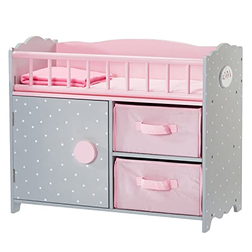 Olivias World 16 Zoll Babypuppen-Möbel Holz-Wickeltisch Storage TD-12390A von Olivia's Little World