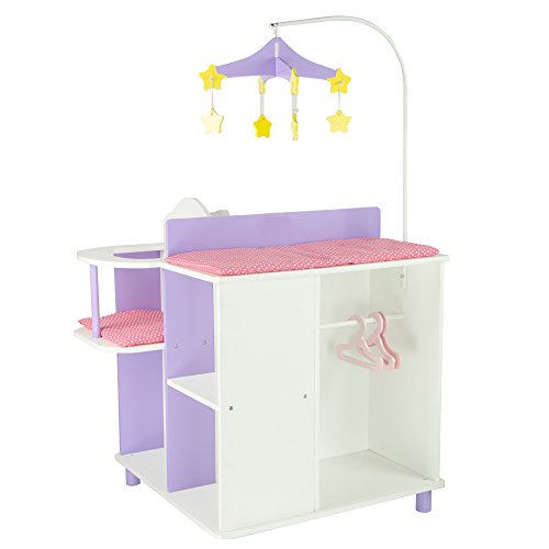 Puppen-Wickeltisch Puppenschrank Puppenzubehör Spielzeug Olivias World TD-0203A von Olivia's Little World