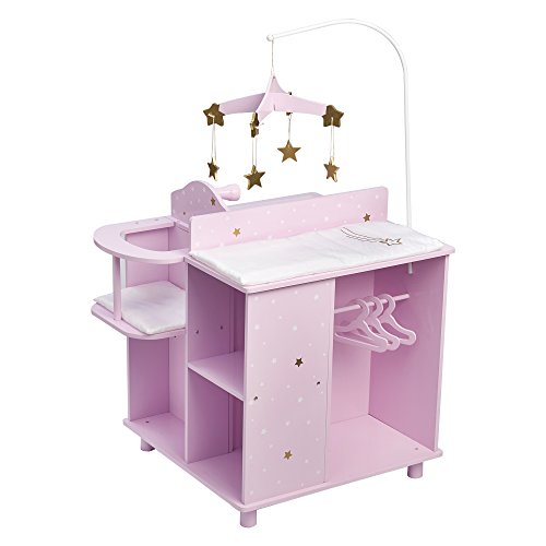 Puppen-Wickeltisch Puppenschrank Puppenzubehör Spielzeug Olivias World TD-0203AP von Olivia's Little World