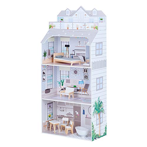Teamson Kids Olivias Little World Giant Doll House mit Möbeln und Accessoires, Holzpuppenhaus, 3 -stöckiges Kinderpuppenhausspiel für 12 -Zoll -Puppen, Alter 3 Jahre+ Teamson Kids Olivias Little World Giant Doll House mit Möbeln und Accessoires, Holzpuppenhaus, 3 -stöckiges Kinderpuppenhausspiel für 12 -Zoll -Puppen, Alter 3 Jahre+ von Olivia's Little World