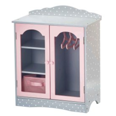 Olivia's Little World Puppenkleiderschrank, grau/rosa von Olivia&#039s Little World