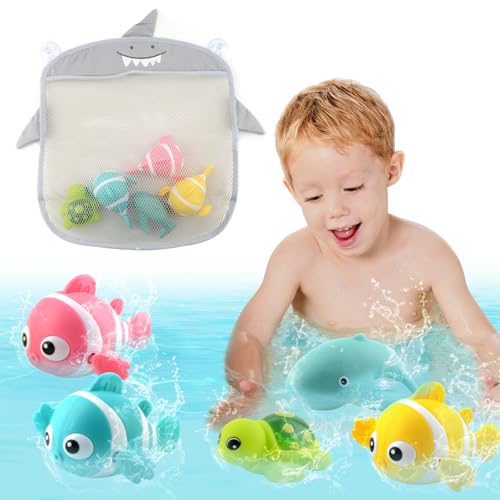 Omagie 6 StüCk Badewannenspielzeug Badespielzeug Wasserspielzeug Wasserspielzeug Kinder Badewannen Spielzeug Spritztiere FüR Kleinkinder FüR Jungen MäDchen 2 3 4 5 Jahre, Badewanne Und Schwimmbad von Omagie